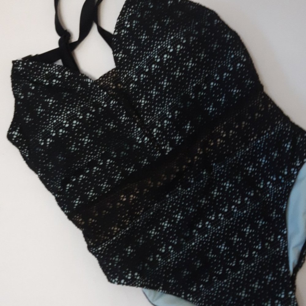 Crochet overlay swimsuit Size 12